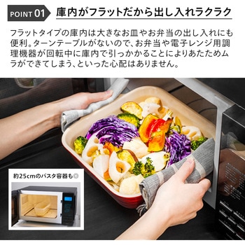 ibistory ミラーガラスフラット電子レンジ - ツインバード