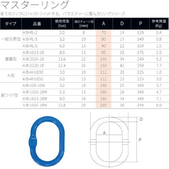 2点吊りワイヤースリング 1.2t未満 アイビッグ
