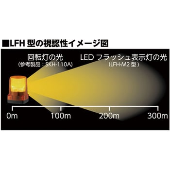 パトライトPATLITE LEDフラッシュ表示灯 LFH-M2-R Φ100 赤