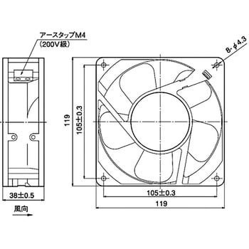 ACファンモータ □120角 リード線付 パナソニック(Panasonic) ファン