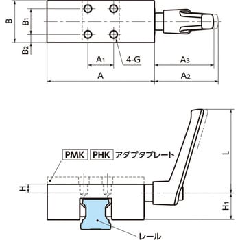 HK-1701-B リニアクランパ・ズィー HK 1個 鍋屋バイテック(NBK) 【通販