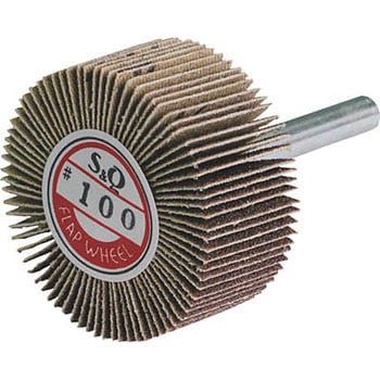 軸付フラップ金具無し 外径80幅5軸径6mm 240# ムラコ