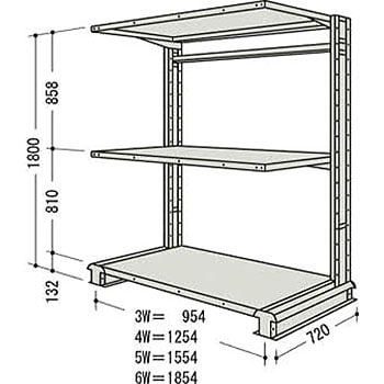 □NF キャンチラック単式1連W1420D570H1800F3 CR64SS3(1358702)[送料