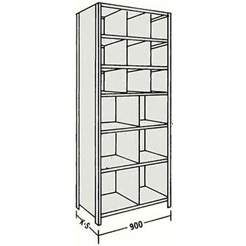 NF 縦仕切付軽量物品棚 日本ファイリング