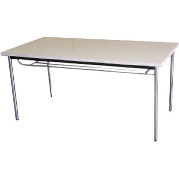 TOKIO ミーティングテーブル 丸脚棚付 1500×750mm ネオグレ TOKIO(藤沢工業)