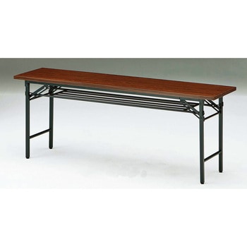 TOKIO 折りたたみテーブル 棚付 1800×600mm アイボリ TOKIO(藤沢工業)