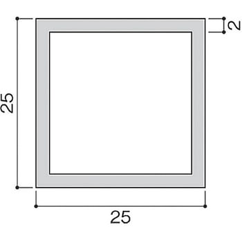 アルミ角パイプ 光