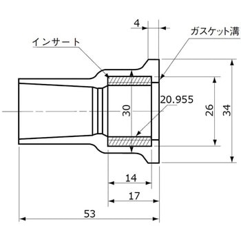 エスロン HI継手透明ブルー インサート水栓ソケット セキスイ