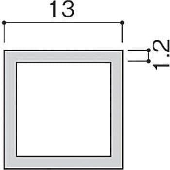 TK100-13 スチール角パイプ 1個 光 【通販サイトMonotaRO】