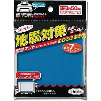 KUE-1050 耐震マット 大型タイプ 青 2．5mm厚 1個 光 【通販サイト