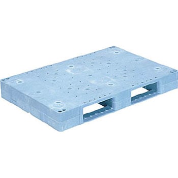 プラスチックパレット D2ー812F(突起無し) 青 三甲(サンコー)