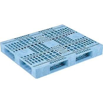 プラスチックパレット D4ー1012Fー3(PE) 青 三甲(サンコー)