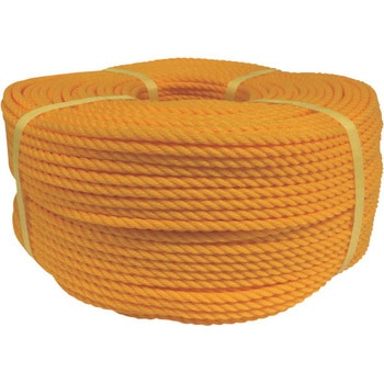 PEロープ巻物 5Φ×200m イエロー - ユタカメイク