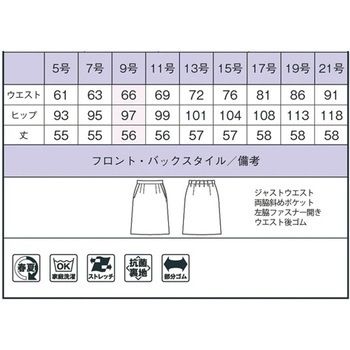 セミタイトスカート BCS2709 ネイビー ボンマックス