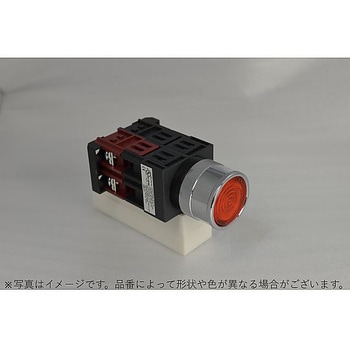 Φ22全電圧式金属ガード形 穴有り 照光押しボタンスイッチ モメンタリ金属リング 4a4b 赤 白熱球 HC形 マルヤス電業