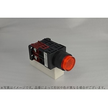 Φ22全電圧式突形照光押しボタンスイッチ モメンタリ樹脂リング 1a1b 白 LED JC形 マルヤス電業