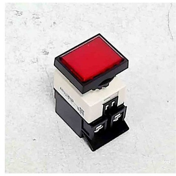 Φ25トランス付長角形パイロットライト 角 黒色枠 白熱球 A25ILTQBシリーズ マルヤス電業