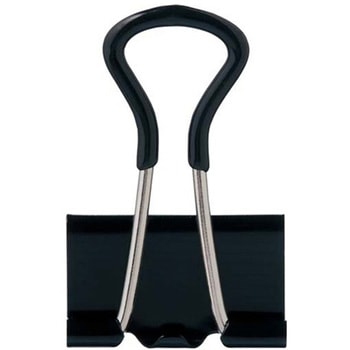 手が痛くなりにくいダブルクリップ 黒 10個入 4353シリーズ - カウネット