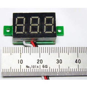 ミニタイプ7セグLED電圧計モジュール SDENシリーズ アズワン