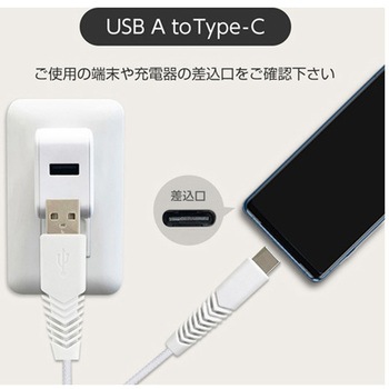 【+ECO】Type-Cストロングケーブル WH UCJ-ESTGシリーズ エアージェイ
