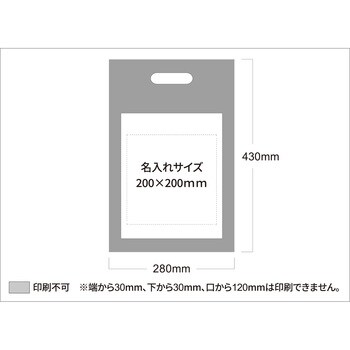 SW2843-16 直送 代引不可 不織布小判抜きバッグ ライトグレー 1ケース