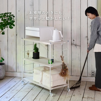 ウッドシェルフ用 頑丈キャスター【キャスターのみ】 YAMAZEN(山善)