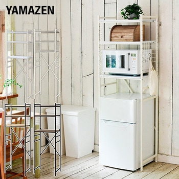 RUR-18(ABR/SBK) 冷蔵庫上 ラック YAMAZEN(山善) Aブラウン(木目調)色