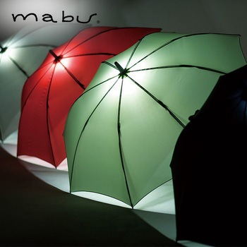 LEDライト付き 長傘 8本骨 アンブレランタン mabu(マブ)