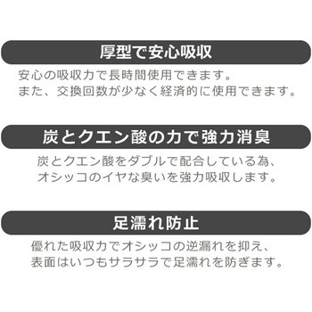 厚型ペットシーツ 炭・クエン酸入り コーチョー