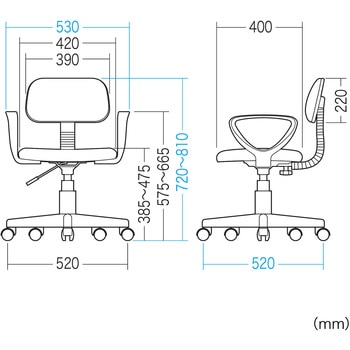 OAチェア 肘あて付き SNC-A1A サンワサプライ