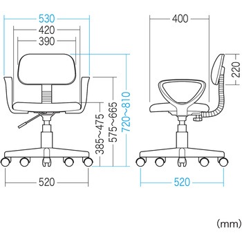 OAチェア 肘あて付き SNC-A1A サンワサプライ