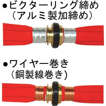 散水/消防用 1.6MPa 軽量ホース『アルバトロス』 アルミ製町野式金具付