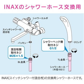 GA-FK137 これエエやん LIXIL用シャワーホース 交換用 1個 GAONA