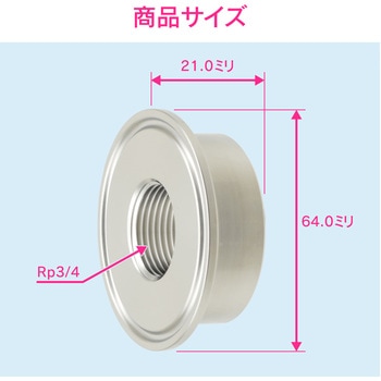 これエエやん 内ネジソケット ヘルール継手 サニタリー配管 GAONA(ガオナ)