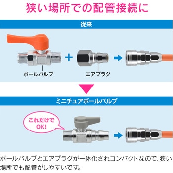 これエエやん ミニボールバルブ エアー用 内ネジプラグ GAONA(ガオナ)