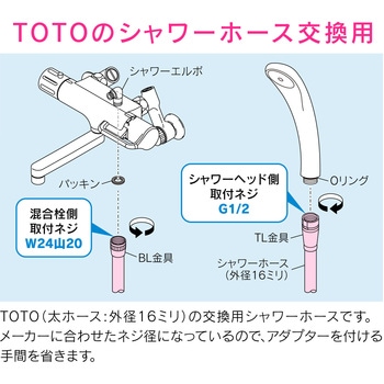 これエエやん TOTO用シャワーホース 10本入り 交換用 GAONA(ガオナ)