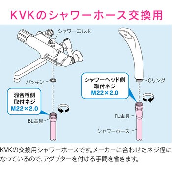 GA-FK146 これエエやん KVK用シャワーホース 10本入り 交換用 1セット