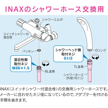これエエやん LIXIL(INAX)用シャワーホース 10本入り 交換用 GAONA(ガオナ)