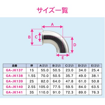 これエエやん 片ヘルールエルボ 溶接式 GAONA(ガオナ)