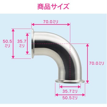 カクダイ:両ヘルールエルボ 型式:GA-JK147-