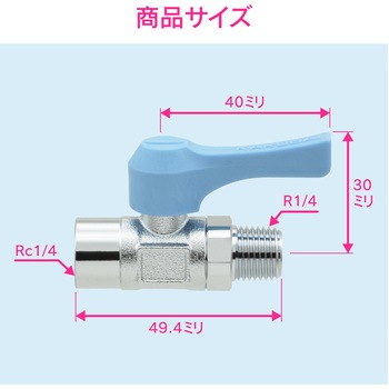 これエエやん ミニボールバルブ 水・エアー・油用 小型 GAONA(ガオナ)