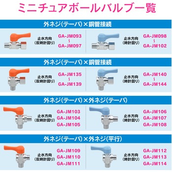 これエエやん ミニボールバルブ 銅管用 水・エアー・油用 アングル型 GAONA(ガオナ)
