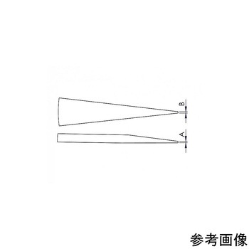 カーボンファイバーピンセット 先端チップ交換型 ショートボディタイプ アズワン