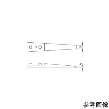 カーボンファイバーピンセット 先端チップ交換型 ショートボディタイプ アズワン