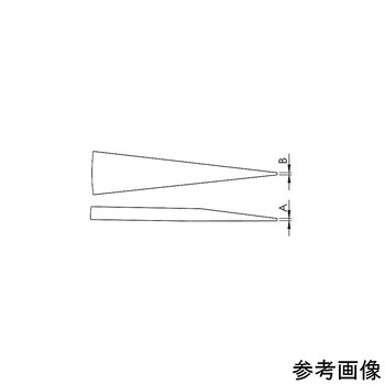 カーボンファイバーピンセット 先端チップ交換型 ショートボディタイプ アズワン