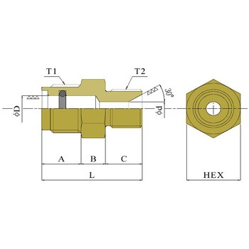 G1/2ネジ式(Φ11用)ローレットカプラ ツツミ工業