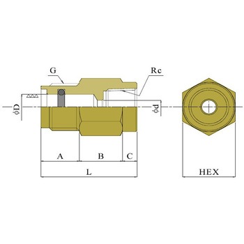 G1/2ネジ式(Φ11用)ローレットカプラ ツツミ工業
