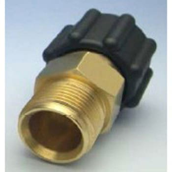 M22ネジ式(Φ14用)xM22ネジ式(Φ15用)変換ローレットカプラ ツツミ工業