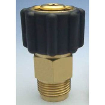 M22ネジ式(Φ14用)xG1/2ネジ式(Φ11用)変換ローレットカプラ ツツミ工業