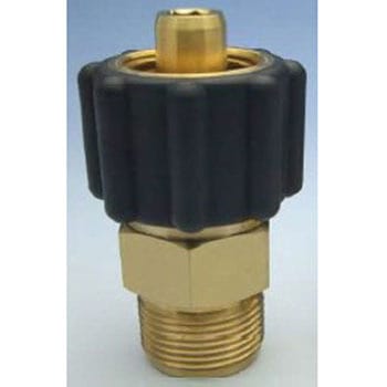 M22ネジ式(Φ14用)xG1/2ネジ式(Φ11用)変換ローレットカプラ ツツミ工業